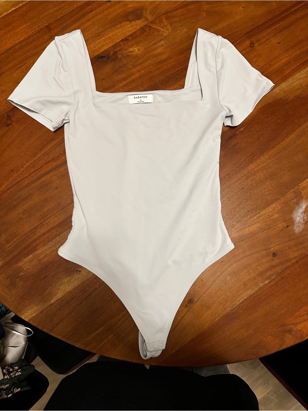 Babaton light grey Square Neck Bodysuit One-Piece